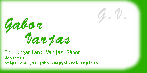 gabor varjas business card